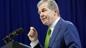 In this file photo, North Carolina Gov. Roy Cooper speaks before President Joe Biden at the Wilmington Convention Center, Thursday, May 2. North Carolina Gov. Roy Cooper vetoed a transportation bill he said would hold back the state's natural beauty. (AP Photo/Alex Brandon)