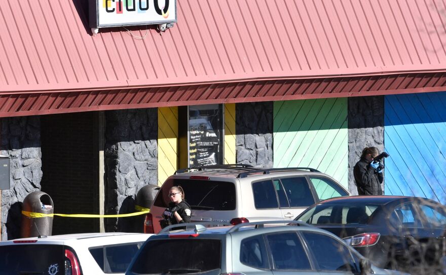 The scene outside Club Q