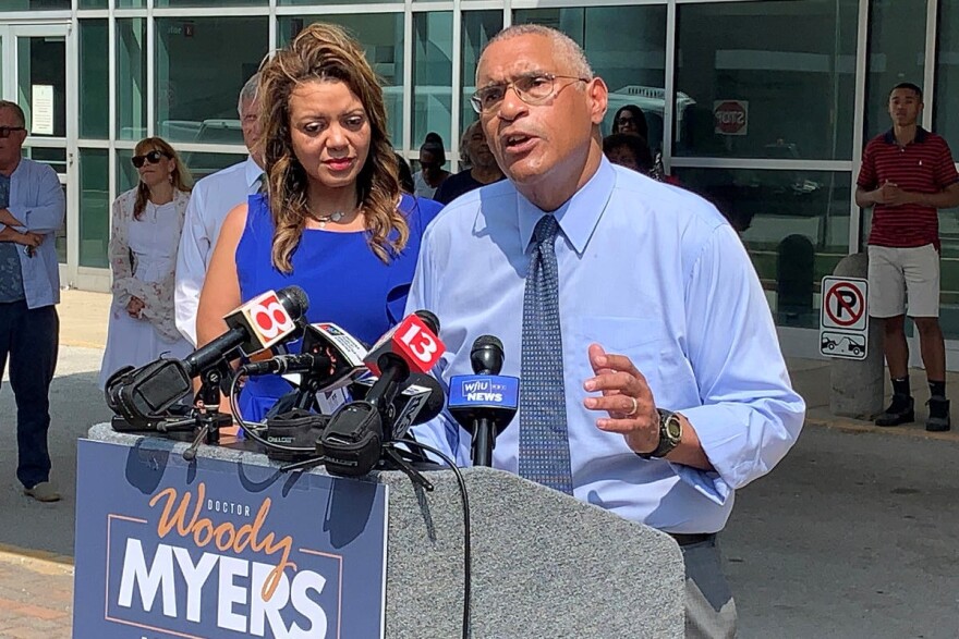 Dr. Woody Myers announces his run for governor in July 2019.