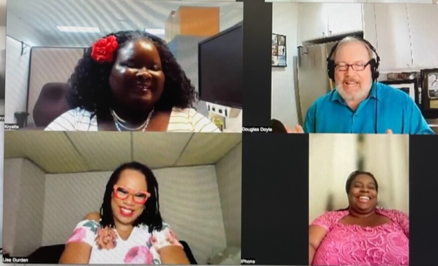 Director, producer and media personality Lisa Durden (bottom left), Krystle Allen (top left) and Naquela Wright-Prevoe (bottom right) join WBGO Journal host Doug Doyle to talk about the upcoming documentary "Blind Divas"