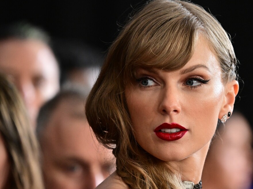 Taylor Swift at the Grammy Awards on Feb. 4.