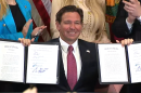  Gov. Ron DeSantis signed two bills in Sanford on Monday, including SB 718.