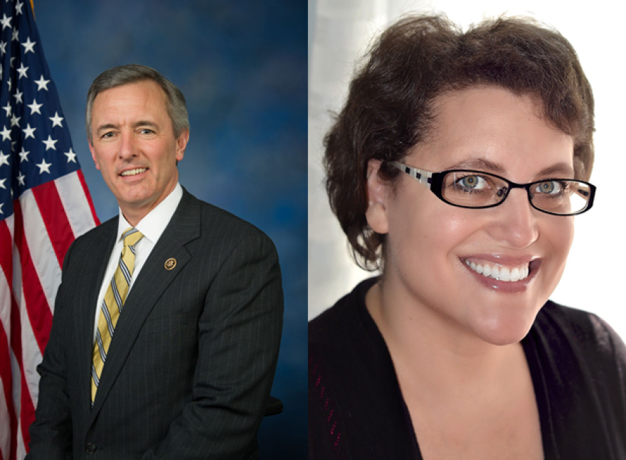 Rep. John Katko (R-Camillus), left, and Democrat Dana Balter U.S. HOUSE OF REPRESENTATIVES/JULIO URRUTIA