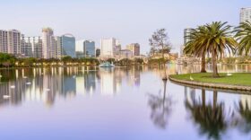 Orlando. Located in Lake Eola Park, Orlando, Florida, USA.