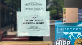 The closed box office of the Hippodrome Theatre in downtown Gainesville. (Photo courtesy of Hannah Lockwood)