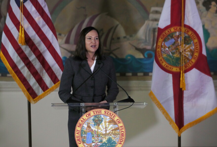 Florida Attorney General Ashley Moody is shown, Wednesday, Jan. 9, 2019, in Miami.