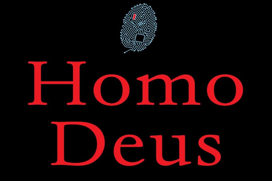 A portion of the cover of Yuval Noah Harari's new book, "Homo Deus." (Courtesy Harper)