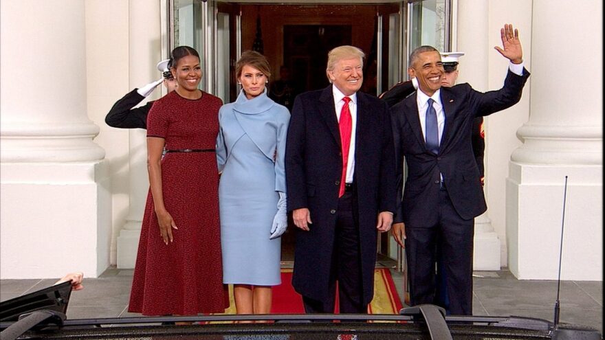 Obamas hosting Trumps at White house