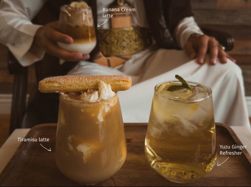 The Tiramisu latte, Banana Cream latte and Yuzu Ginger Refresher are Mocha Point spring menu favorites.