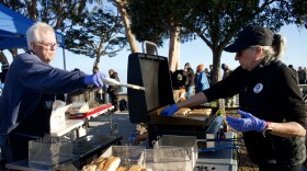 Half of the food Al & Friends serves at their weekly Sunday meals is donated. The nutritious, restaurant-quality meals are dished out near Del Monte Beach at Window on the Bay in Monterey . 