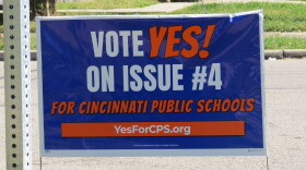 A yard sign supporting the Cincinnati Public Schools levy campaign