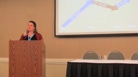 Meilani Schijvens of Rain Coast Data presents the annual Southeast By the Numbers report at Southeast Conference.