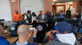 Congressman Tim Kennedy, a Buffalo Democrat, speaks at the Resource Center of Western New York, Monday, Nov. 10, 2025.