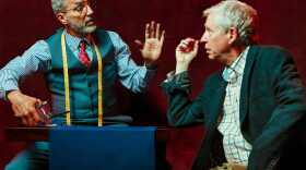 J. Paul Nicholas and David Cantor as the tailor and his customer, Sam in 'A Tailor Near Me.'