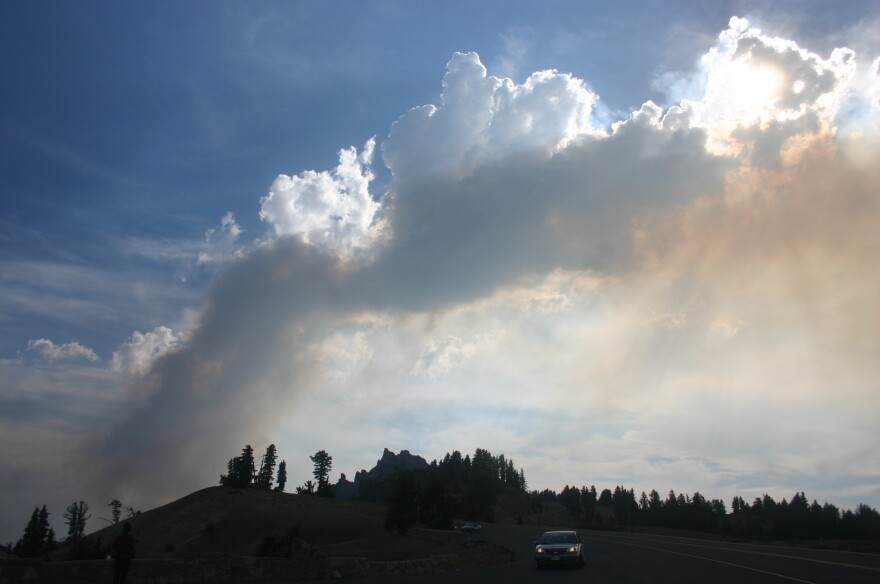 Wildfire smoke in Oregon, taken August 20, 2006. 