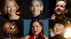 Clockwise from top left: Joana Mallwitz, Kent Nagano, Andris Nelsons, Seong-Jin Cho, Alisa Weilerstein, Cécile McLorin Salvant