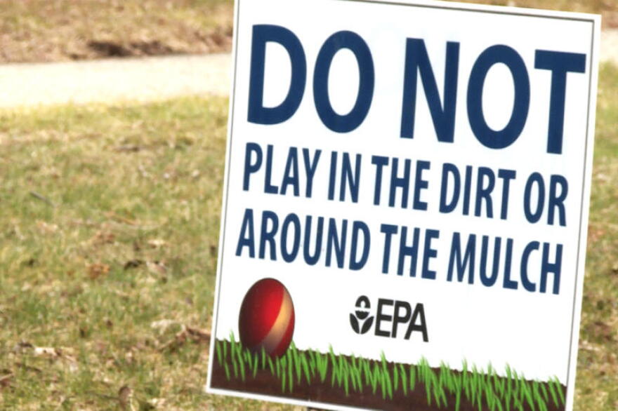 An Environmental Protection Agency sign, 2018.