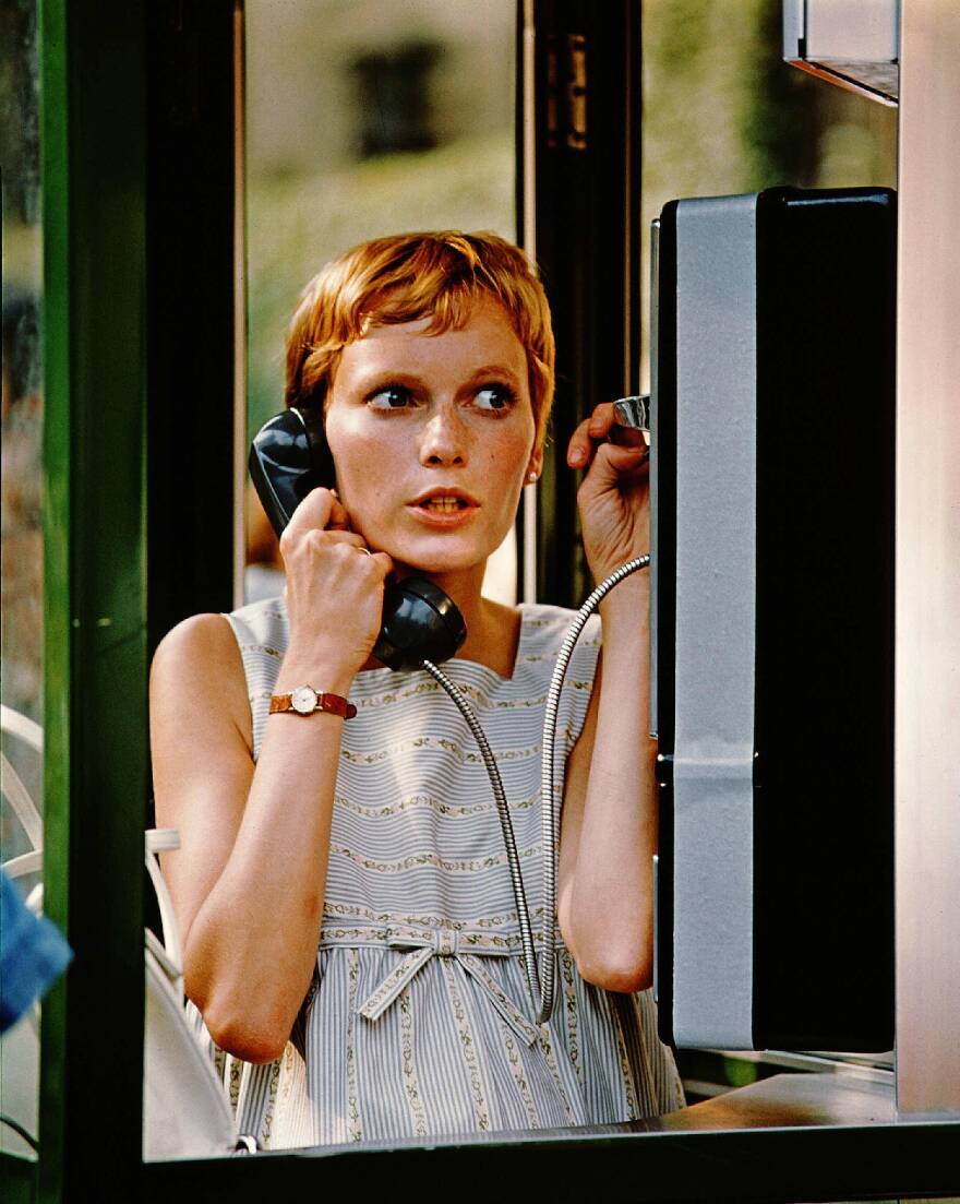 Mia Farrow in <em>Rosemary's Baby</em>