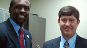 Baton Rouge Democrat Rep. Ted James (left) and New Orleans Republican Rep. Kirk Talbot have both proposed bills this session moderating the education overhaul of 2012. 