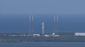 CRS-6 sits on the pad. It will deliver supplies to the International Space Station. Photo: SpaceX