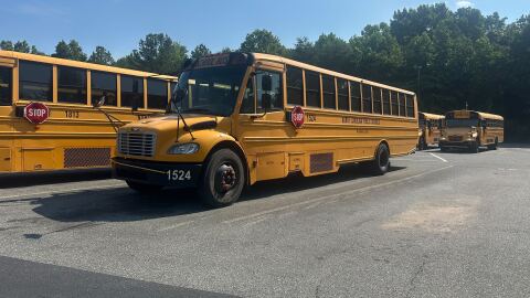 A Charlotte-Mecklenburg Schools bus.
