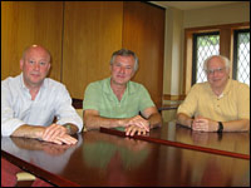 Kenneth Weimann (from left), Paul Anovick and Phillip Sorace after a Men In Transition meeting at St. Elizabeth's Episcopal Church in Ridgewood, N.J. Anovick leads the group, a weekly fellowship session that helps people adjust to life out of work.