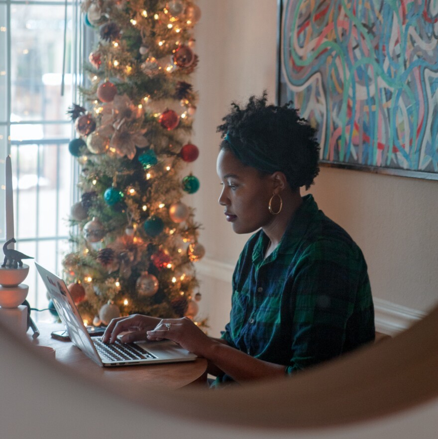 Jaleesa Garlandin her Tulsa apartment.