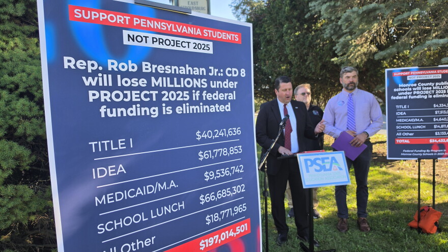 Schools within the 8th Congressional District receive almost $200 million annually in federal funding. Leaders from the Pennsylvania State Education Association raised concerns about Project 2025 this week.