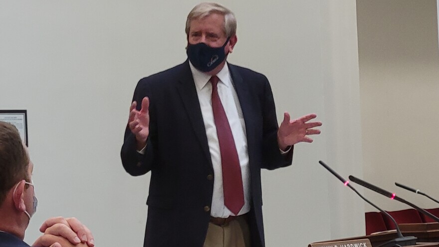 Erie County Legislator Kevin Hardwick speaks during a Sept. 23, 2021 legislative hearing.