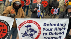 Virginia Citizens Defense League leader Phillip Van Cleave leads the group's annual lobby day at the 2024 legislative session.