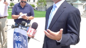 Republican canddate for Governor Rob Astorino at the State Capitol in August