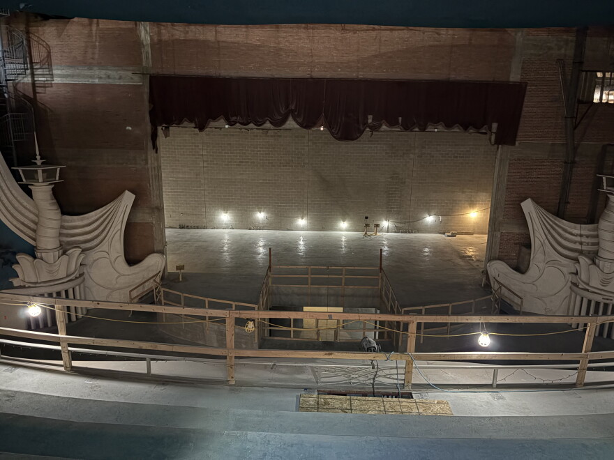 A recent view of the Alameda Theater's stage from the balcony.