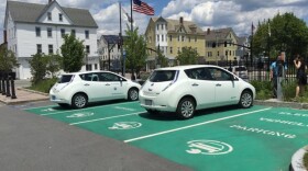 An electric vehicle charging station installed by the city of New Bedford, Massachusetts. (Courtesy Massachusetts Department Of Environmental Protection)