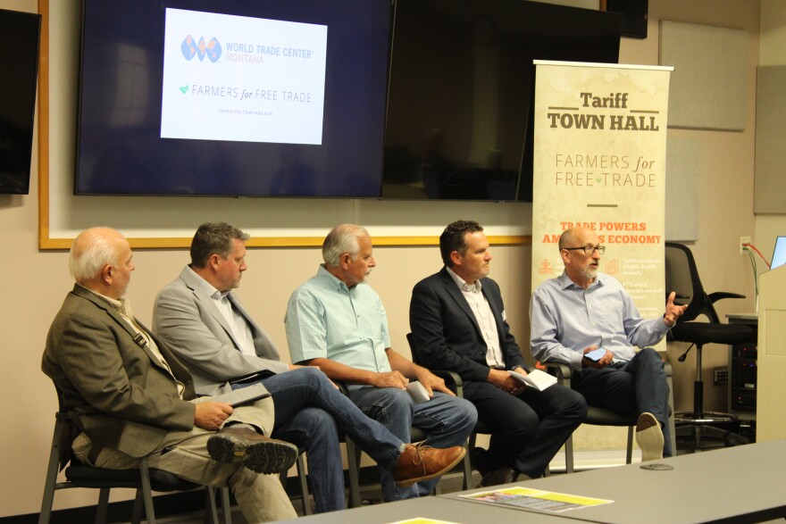 Panelists at the July 17, 2025 "Tariff Townhall" in Missoula discuss how ongoing trade wars are impacting Montana’s agricultural community. Many hope for more intervention from Montana’s Congressional delegation.