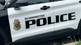 A close up of a Bloomington police vehicle.