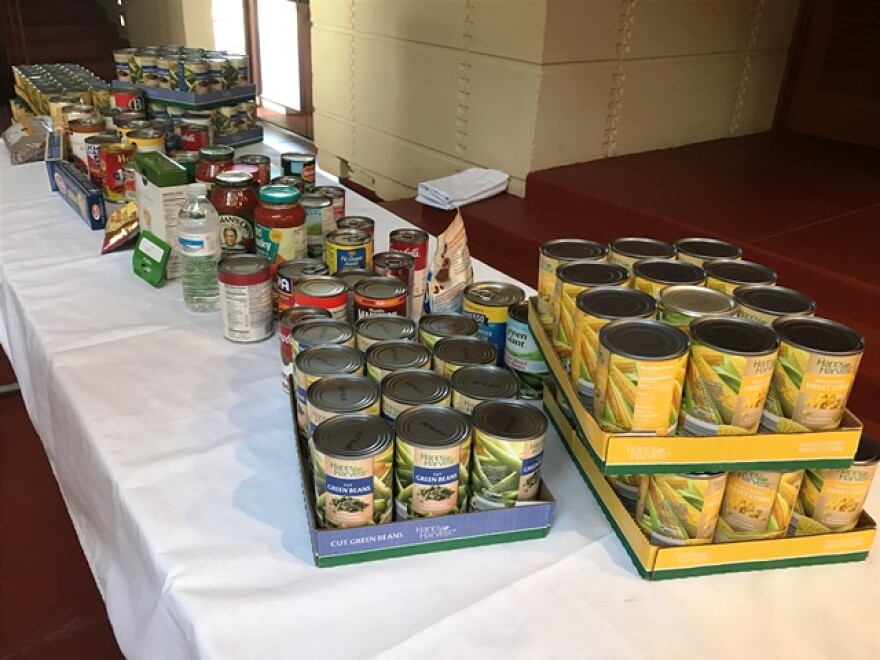 Many guests generously donated food at the Florida Matters town hall, which was passed on to local charities.