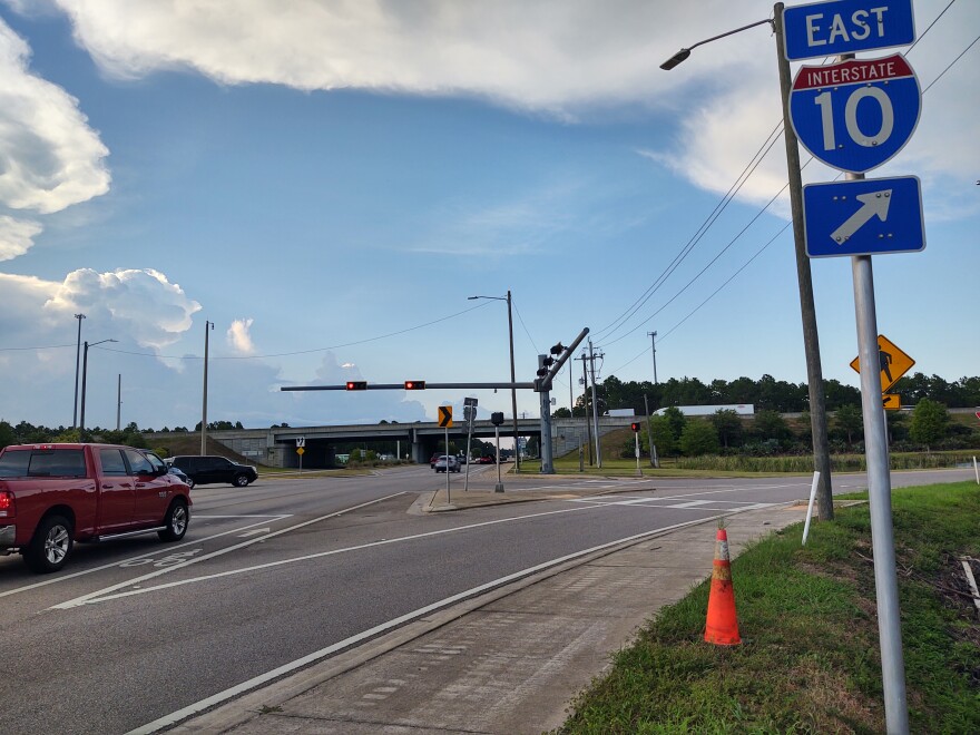 The widening of Interstate-10 to six lanes from Avalon Boulevard east to the Okaloosa County Line, with three segments of construction projected for funding over the next 25 years.