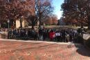 About 200 UNC Chapel Hill students joined in a demonstration against a settlement to preserve the Confederate monument known as Silent Sam.