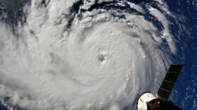 A top down look at Florence from the International Space Station.
