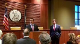 Ky. Gov. Matt Bevin speaks during a community forum in Newport.