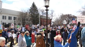 "No Kings" rally in Springfield, MA. on March 28, 2026. Umar Vorona/NEPM