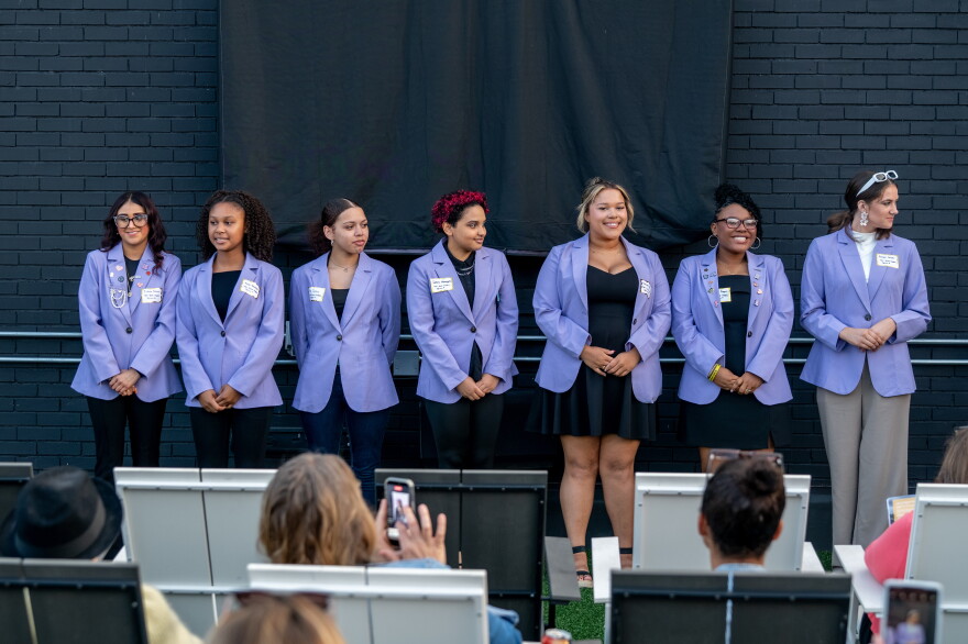 The Her Voice fellows involved in making the new documentary at the film premiere at Last Picture House, Sept. 27, 2026.