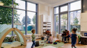 Children playing in the learning room at their daycare center.