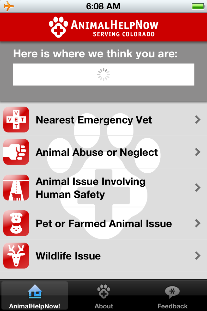 The AnimalHelpNow app currently works only in Colorado, but there are plans to expand the project nationally.