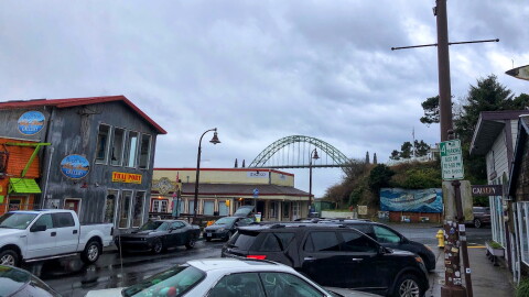 Coastal downtown area.