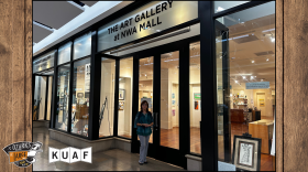 Melissa Milton stands in front of the Art Gallery at NWA Mall.