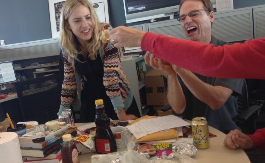That arm just came down from the sky and offered us Gravy Bread.
