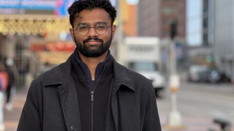 Tanmay Shah, an attorney and labor organizer, poses for a portrait.