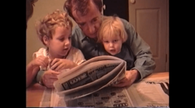 Dylan Farrow, Woody Allen and Ronan Farrow. (Courtesy of HBO)