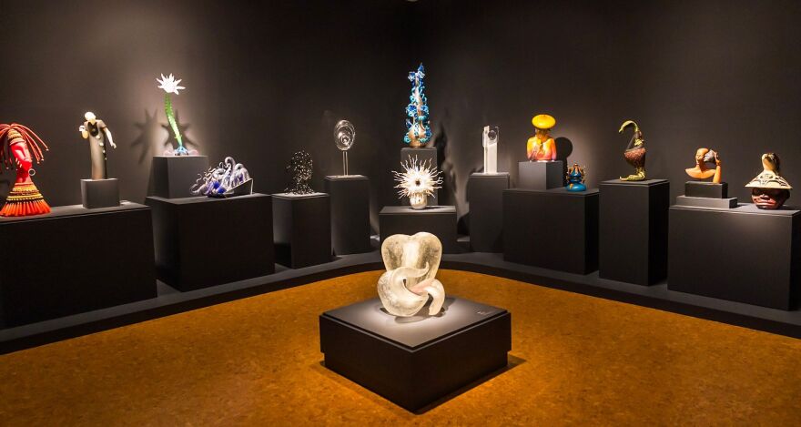 Photo of part of the 'Passion of Collecting' exhibition at The Baker Museum.